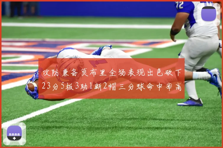 攻防兼备莫布里全场表现出色砍下23分5板3助1断2帽三分球命中率高达60
